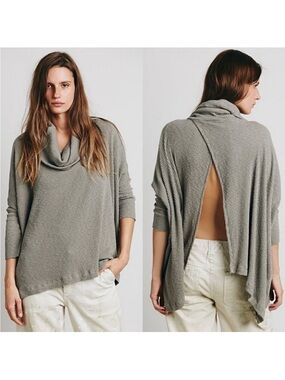 Free People- free people beach oversized open back cowl neck sweater